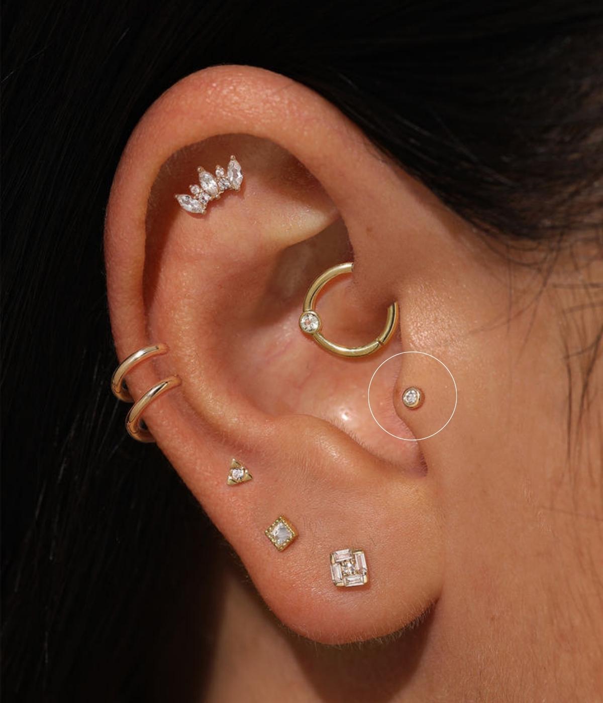 Boucle d'oreille en diamant
