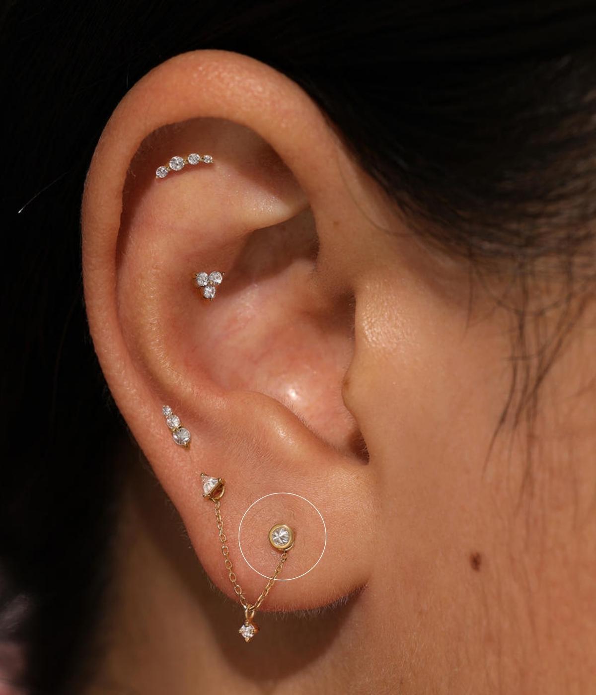 Boucle d'oreille en diamant