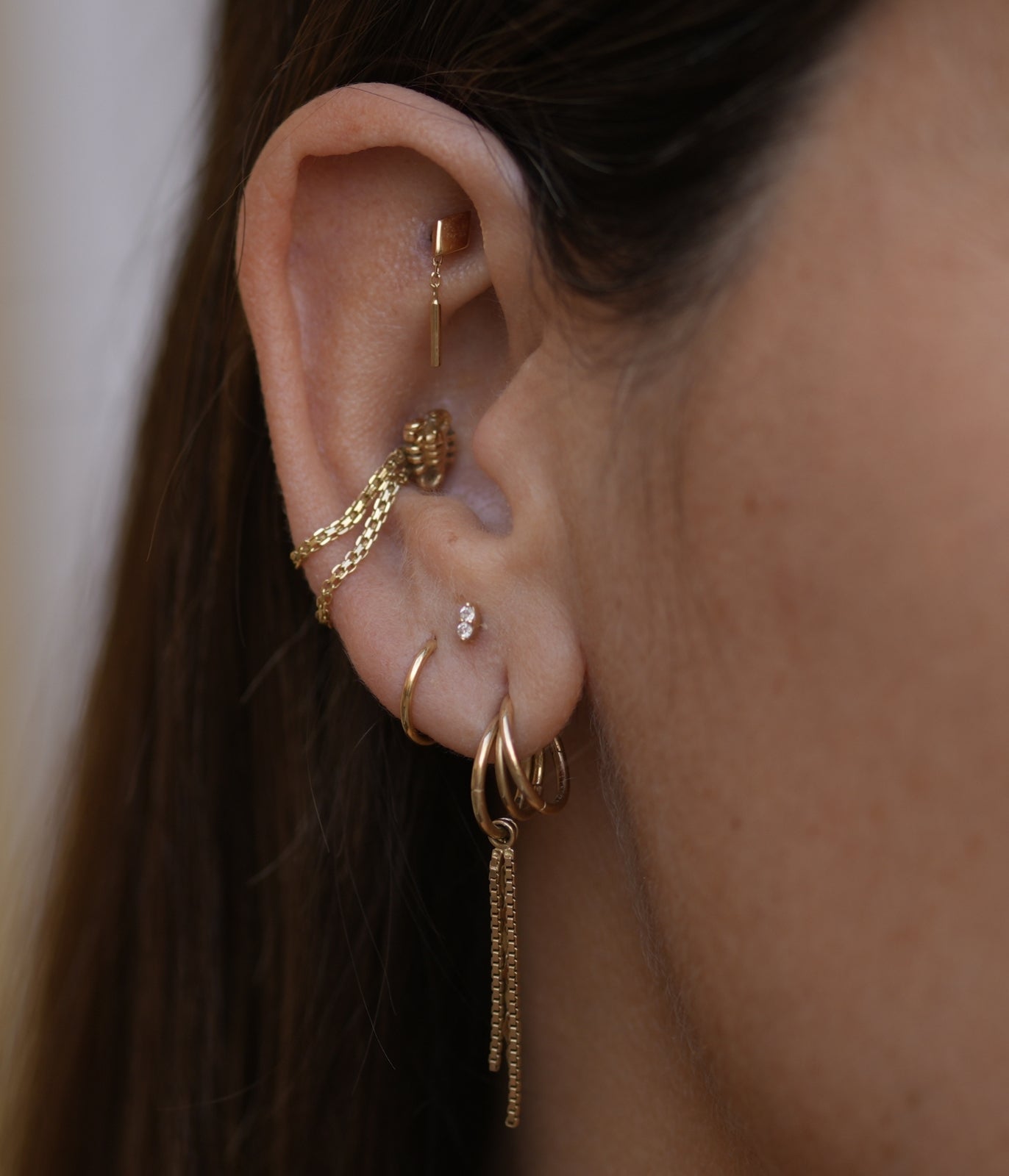 Twin Marquise Threadless End