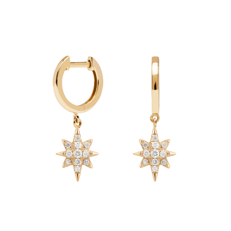  Stardust Diamond Hoop Earrings